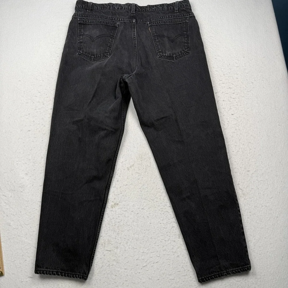 Vintage Levis 550 Jeans Mens 40x30 Black Relaxed Tapered Leg Denim Made USA 90s